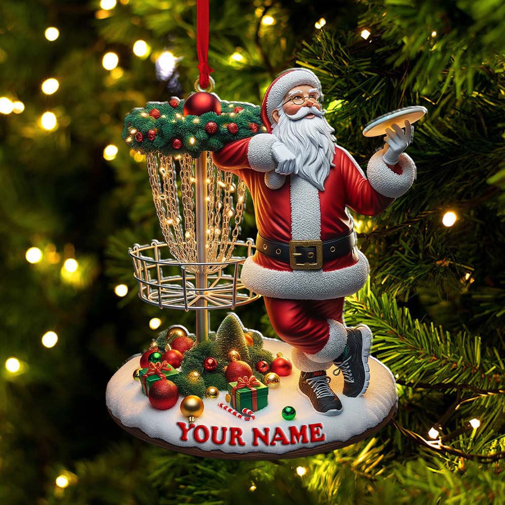 Blisscorners Custom Name Santa Ornament, Santa Christmas Gift12D Flat LM2111