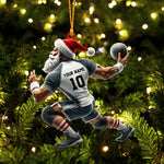 Blisscorners Ball And Santa Home Decor Christmas Ornament, Personalized Ornament2D Flat LM2211