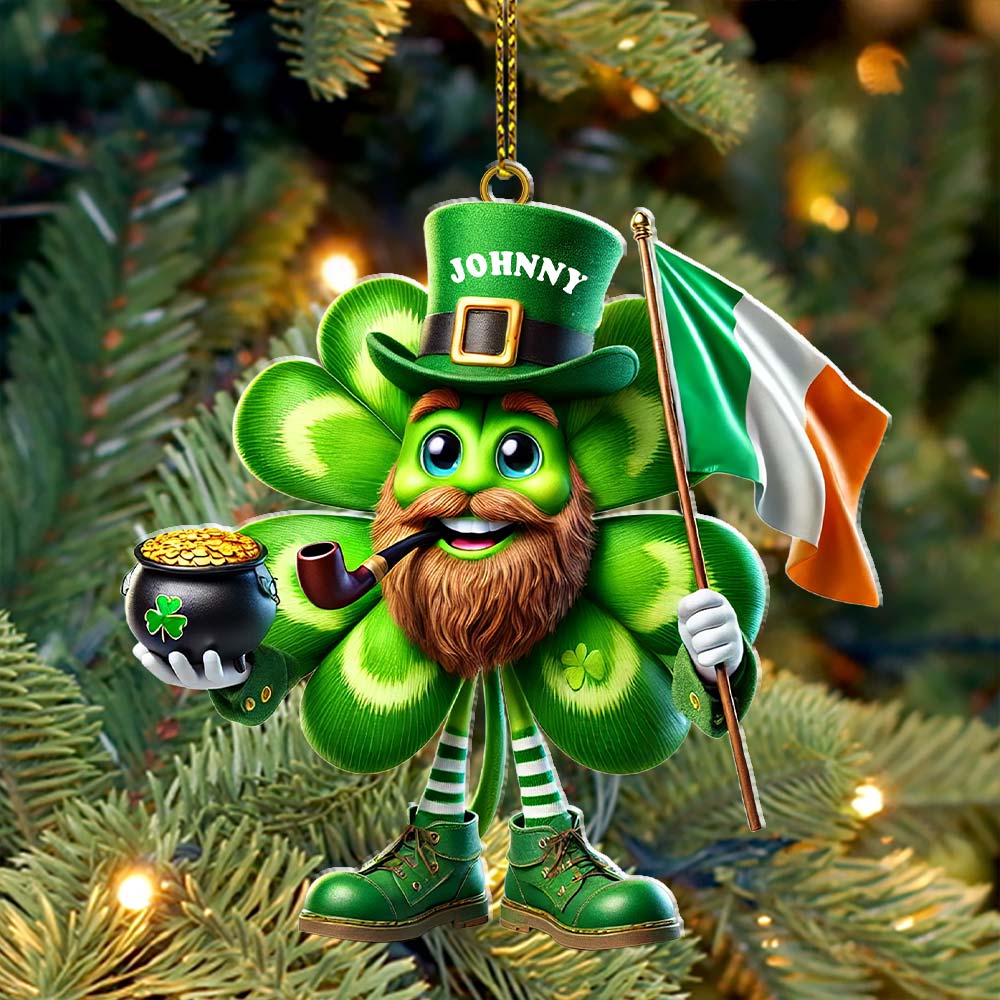 Blisscorners Custom Name Ireland Ornament, Ireland Lover Christmas Gift2D Flat LM2111