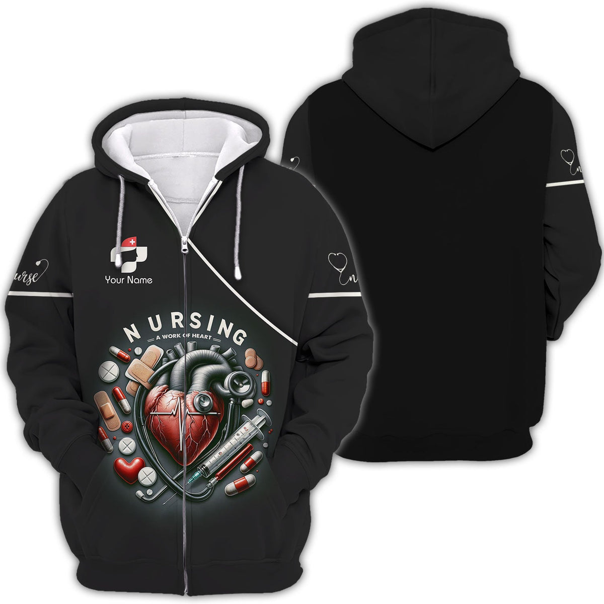 Blisscorners Personalized Nurse Shirt - A Work of Heart