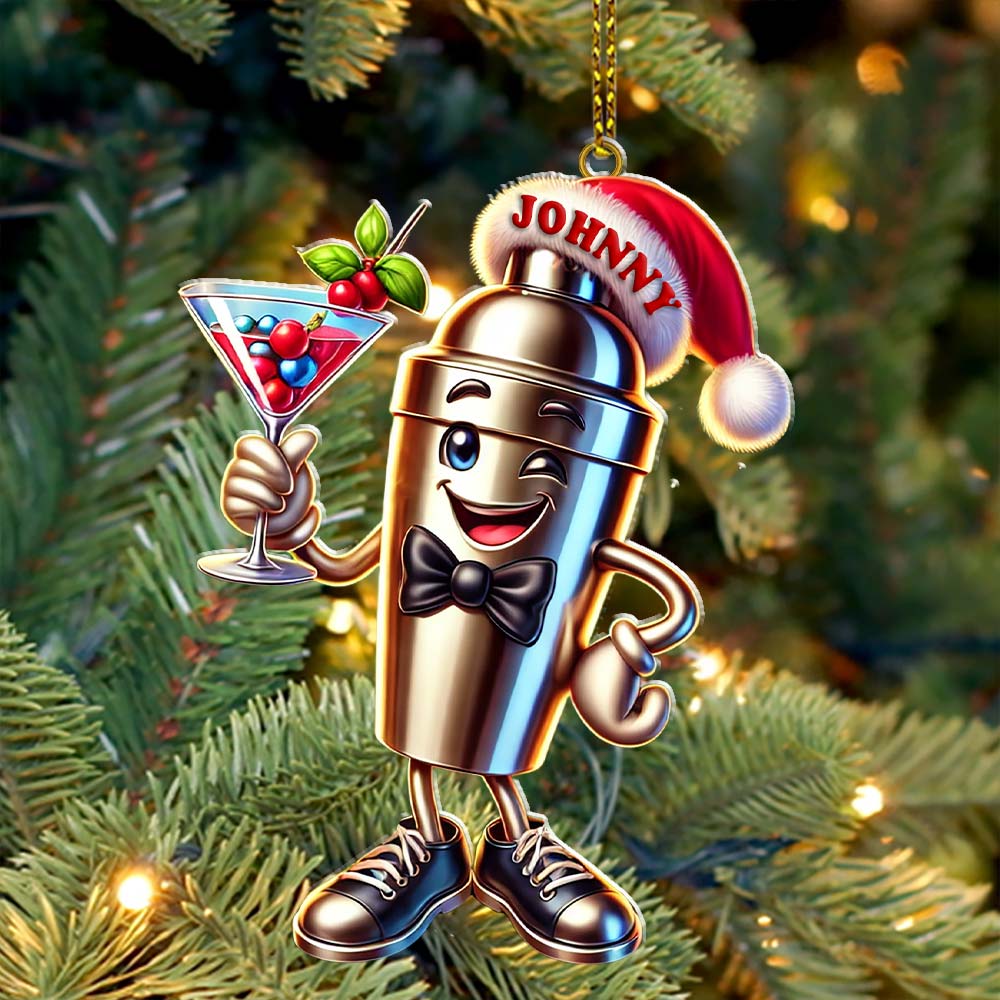 Blisscorners Custom Name Barista Ornament, Barista Christmas Decoration2D Flat LM2111