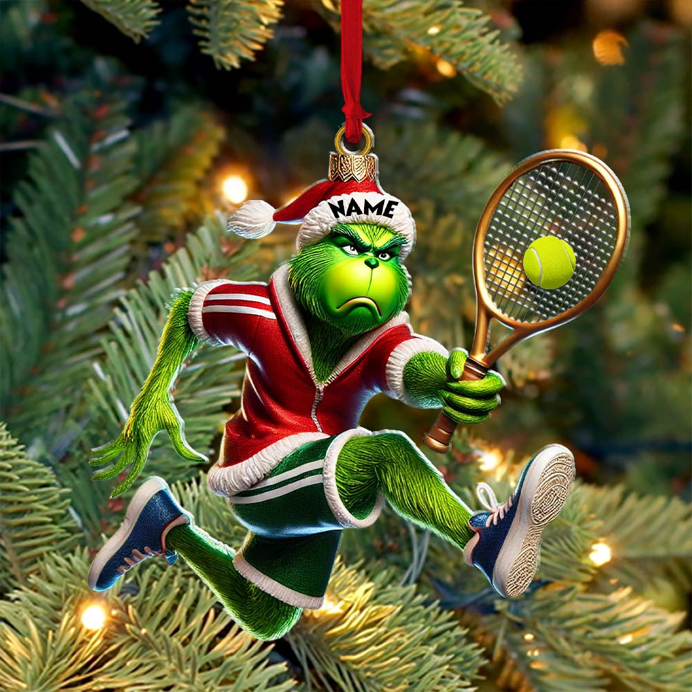 Blisscorners ELF Tennis Ornament, Personalized Ornament2D Flat LM2211