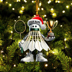 Blisscorners Badminton Champion Decor Christmas Ornament, Personalized Ornament2D Flat LM2211
