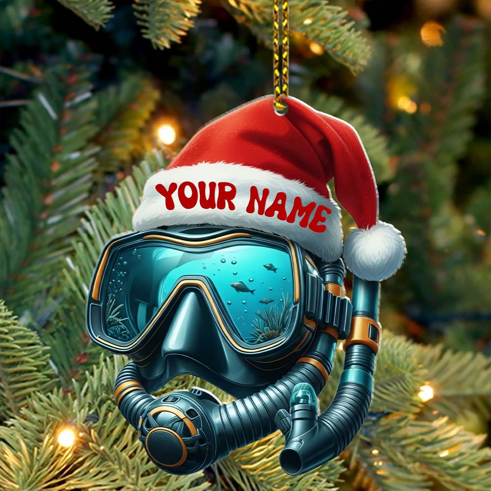 Blisscorners Diving Home Decor, Christmas Ornament, Personalized Ornament2D Flat LM2111