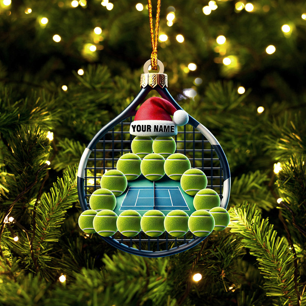 Blisscorners Tennis Balls Christmas Home Decor Christmas Ornament, Personalized Ornament2D Flat LM2211