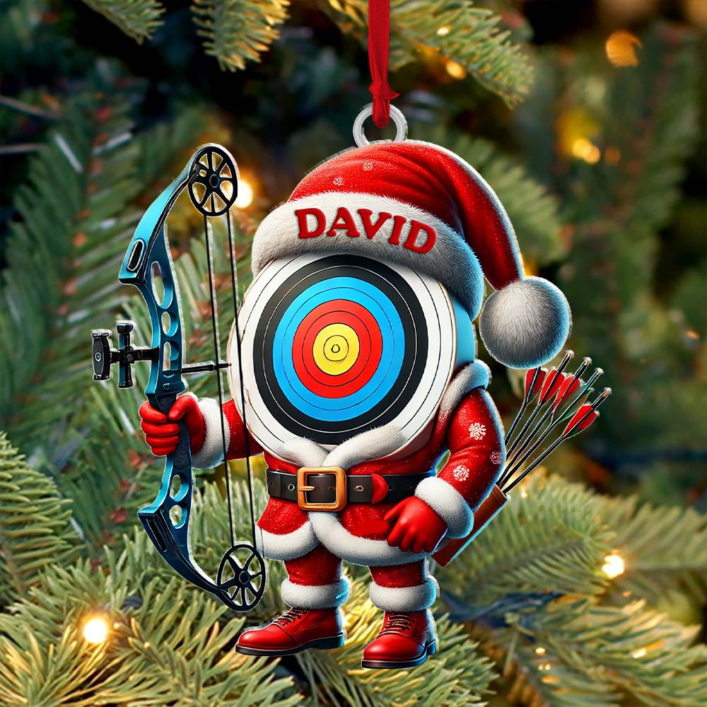 Blisscorners Custom Name Archery Ornament, Christmas Gift Decoration2D Flat LM2211