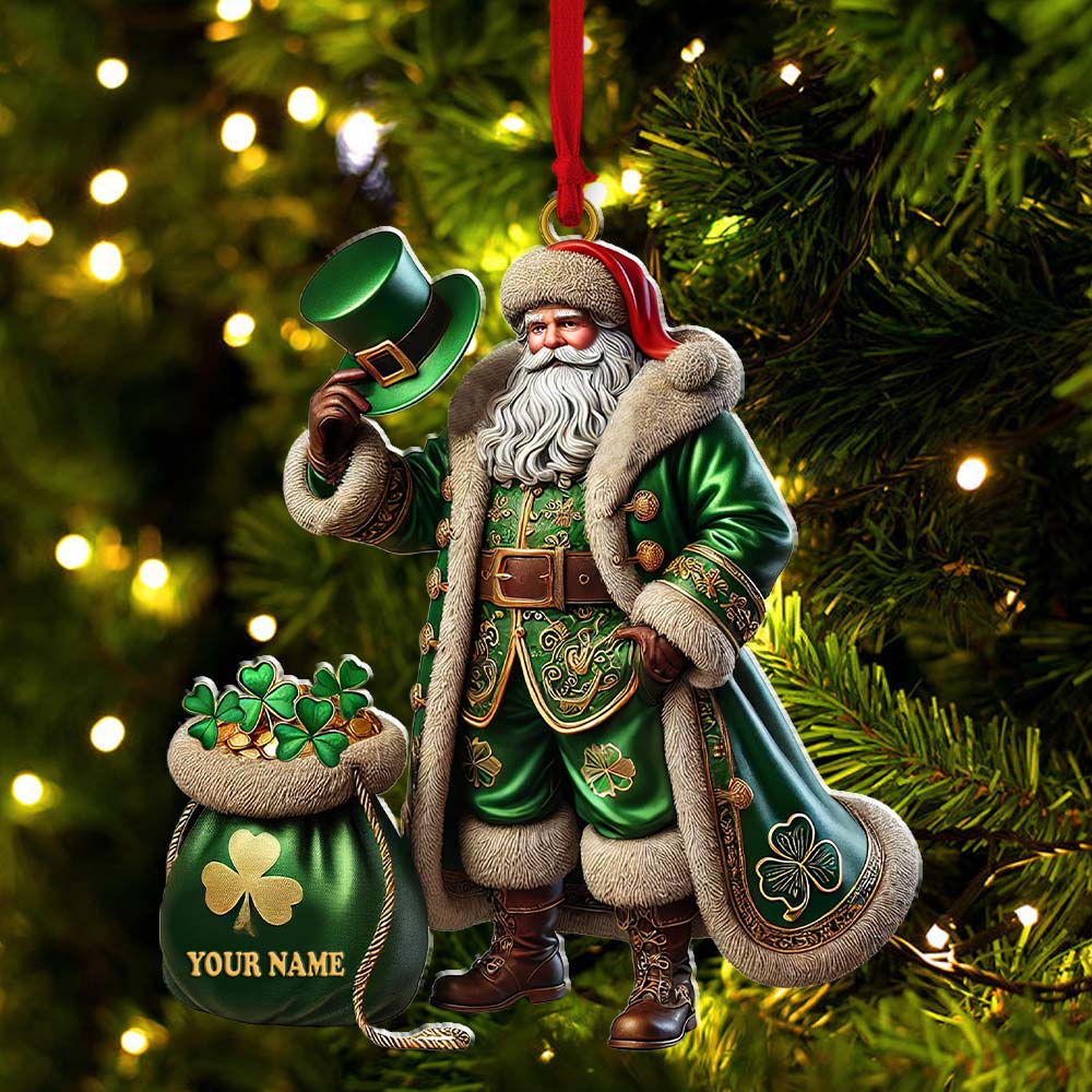Blisscorners Custom Name Ireland Ornament, Ireland Lover Christmas Gift2D Flat LM2211