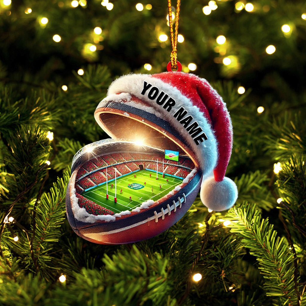Blisscorners Gridiron Football Stadium Home Decor Christmas Ornament, Personalized Ornament2D Flat LM2211