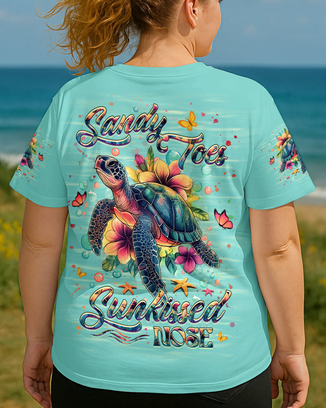 BLISSCORNERS SANDY TOES SUNKISSED NOSE TURTLE ALL OVER PRINT