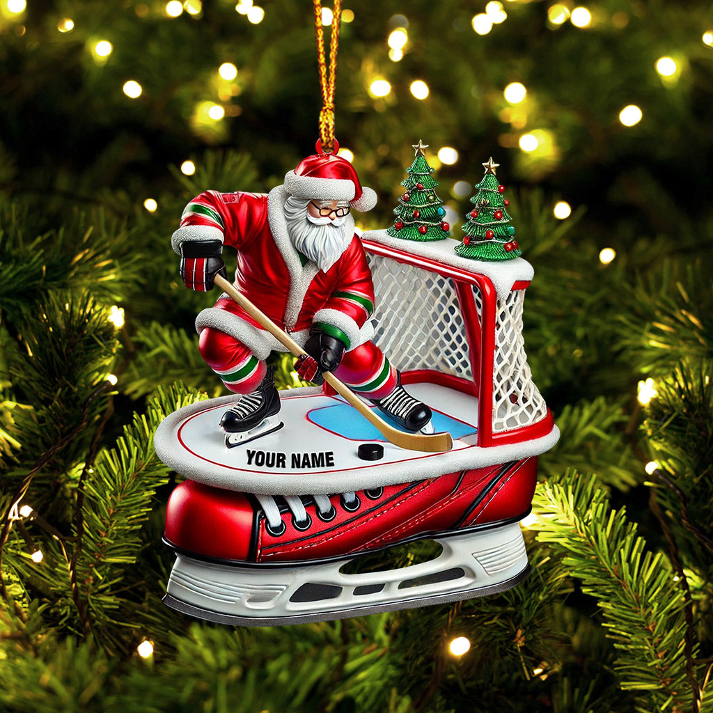 Blisscorners Hockey Christmas Home Decor Christmas Ornament, Personalized Ornament42D Flat LM2211