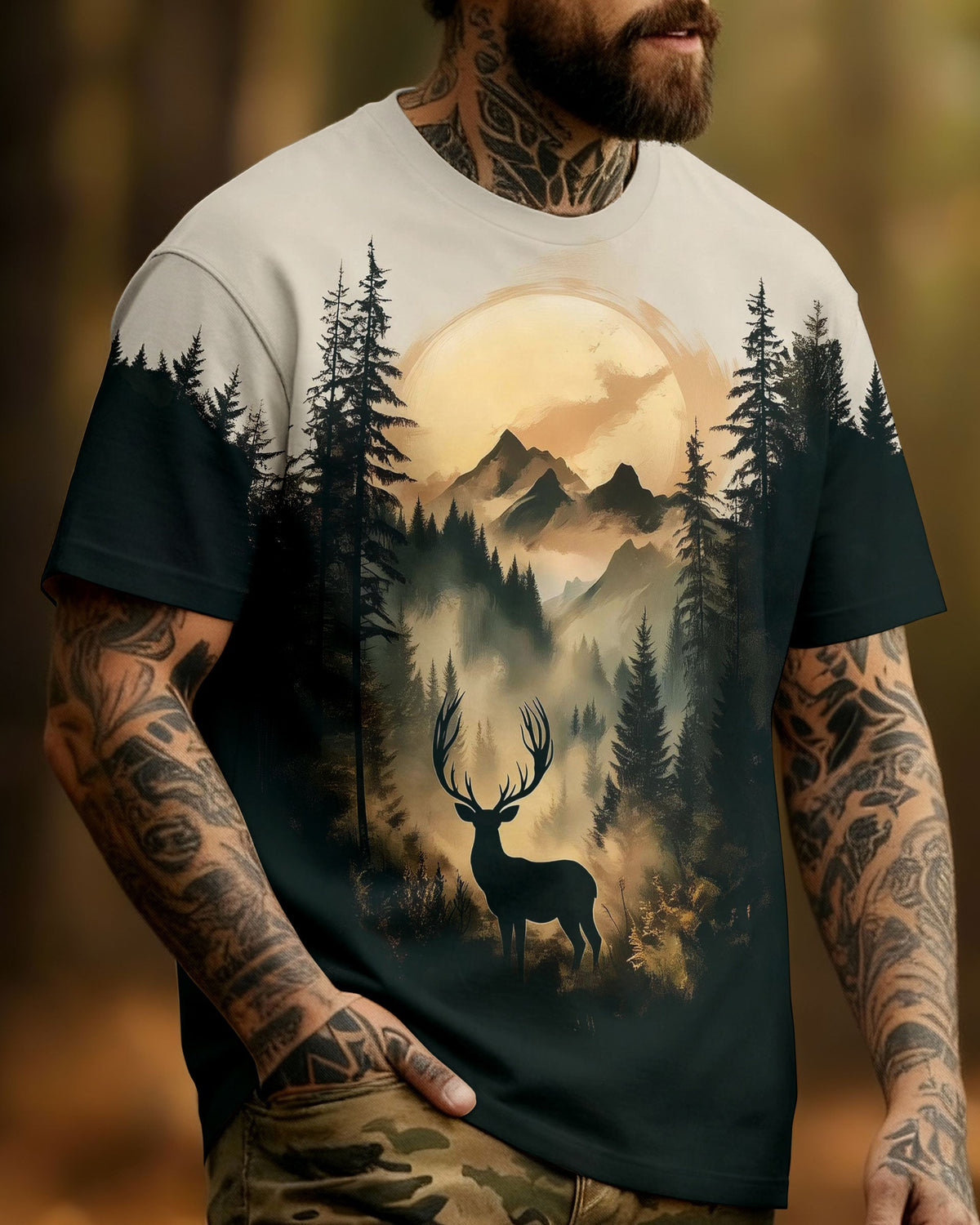 BLISSCORNERS DEER FOREST ALL OVER PRINT