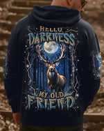 BLISSCORNERS HELLO DARKNESS MY OLD FRIEND DEER ALL OVER PRINT