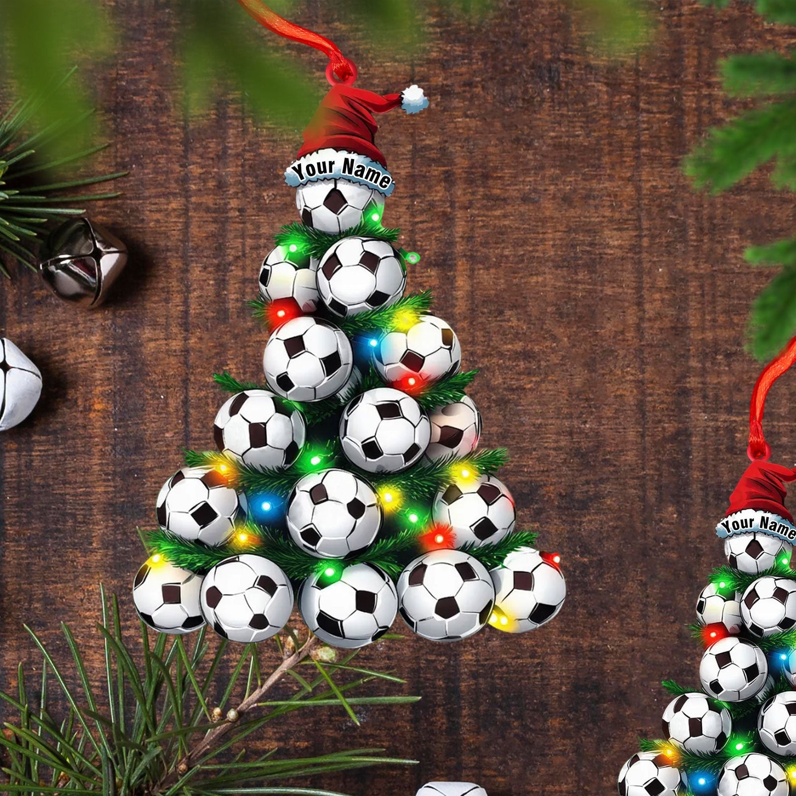 Blisscorners Football Christmas Tree Ornament, Personalized Ornament2D Flat LM2211