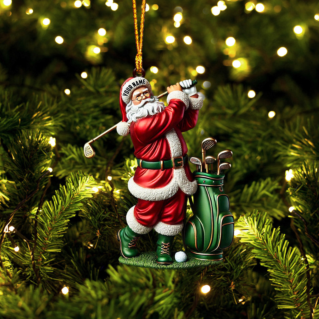 Blisscorners Santa Golf Player Christmas Ornament, Personalized Ornament2D Flat LM2211