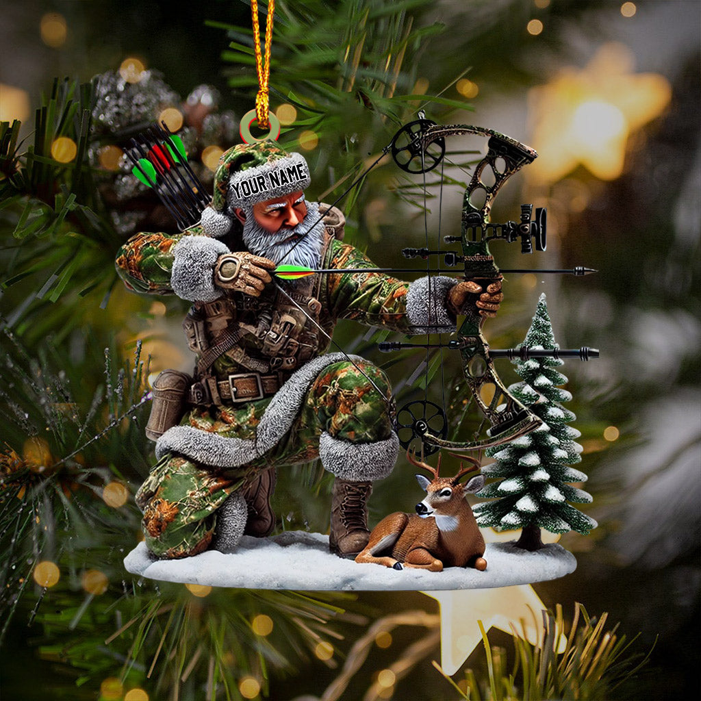 Blisscorners Deer Hunter Christmas Ornament, Personalized Ornament2D Flat LM2211
