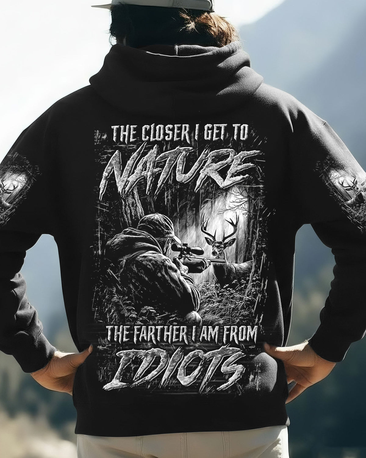 BLISSCORNERS THE CLOSER I GET TO NATURE HUNTING ALL OVER PRINT