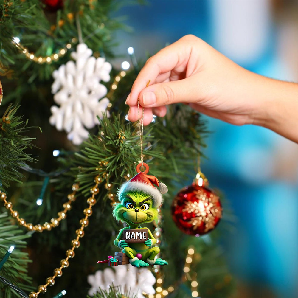 Blisscorners Custom Funny ELF Ornament, Personalized Ornament2D Flat LM2211