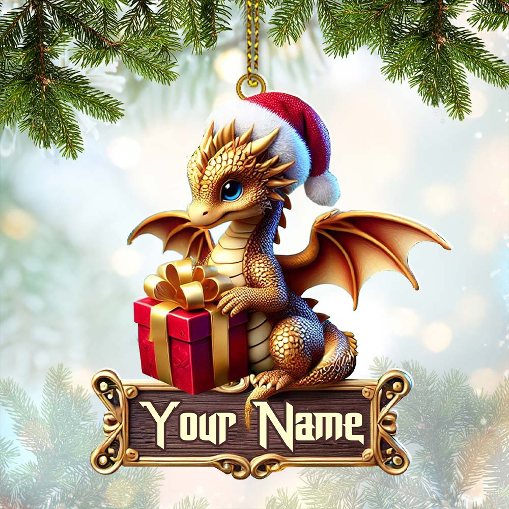 Blisscorners Custom Little Dragon Ornament, Personalized Ornament2D Flat LM2211