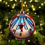 Blisscorners Bowling Santa Decor Christmas Ornament, Personalized Ornament2D Flat LM2211