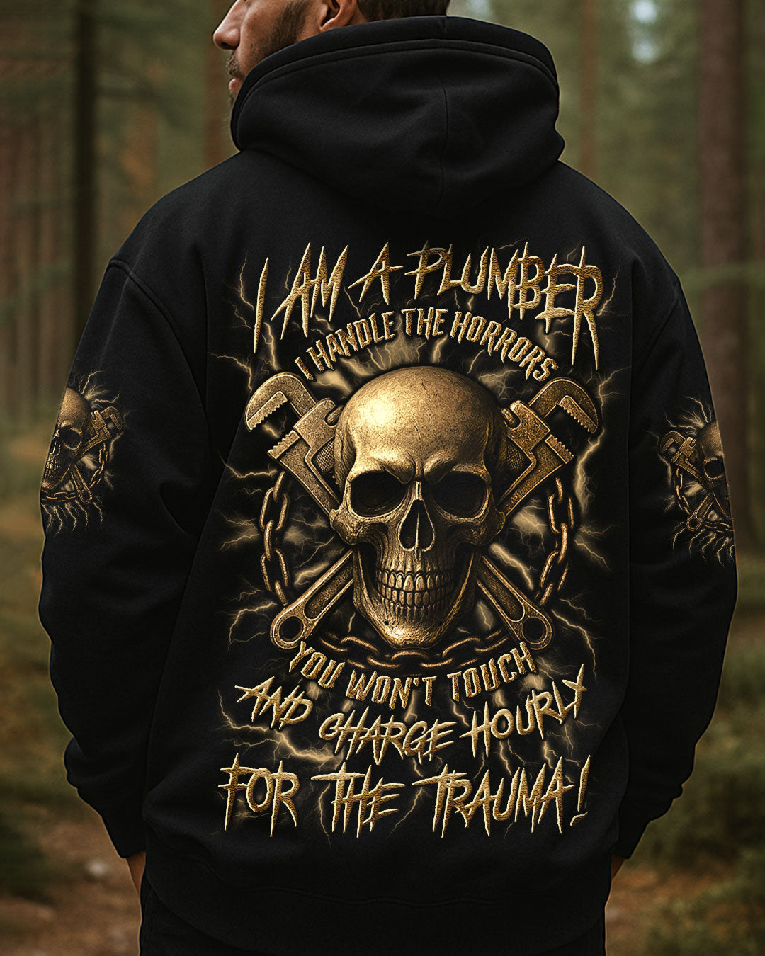 BLISSCORNERS ROCKING THE PLUMBER WIFE LIFE SKULL ALL OVER PRINT