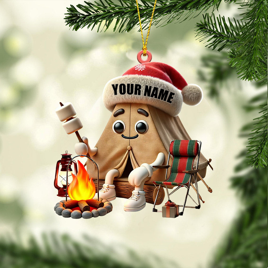 Blisscorners Christmas Camping Ornament, Personalized Ornament2D Flat LM2211