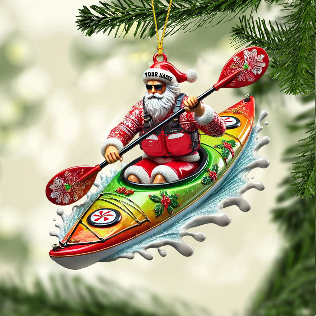 Blisscorners Kayak Christmas Home Decor Christmas Ornament, Personalized Ornament2D Flat LM2211