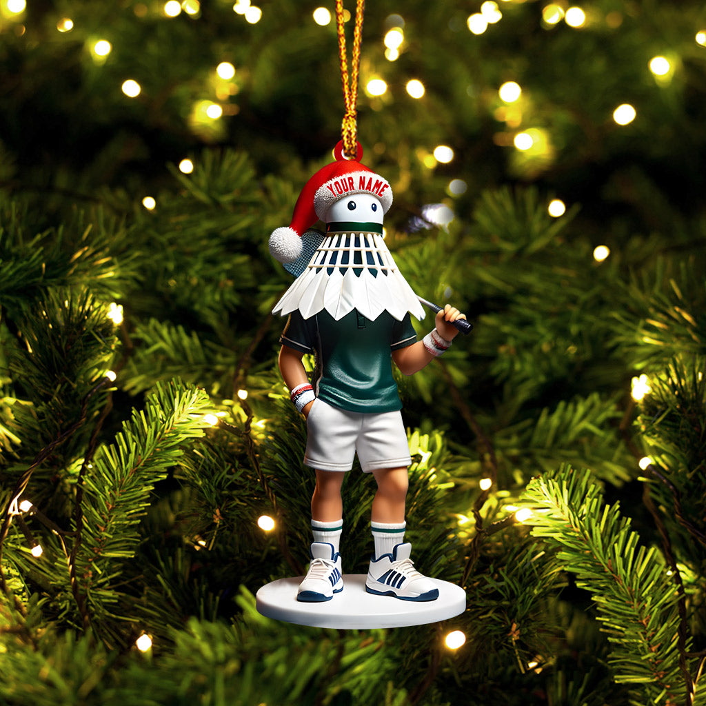 Blisscorners Shuttlecock Badminton Christmas Ornament, Personalized Ornament2D Flat LM2211