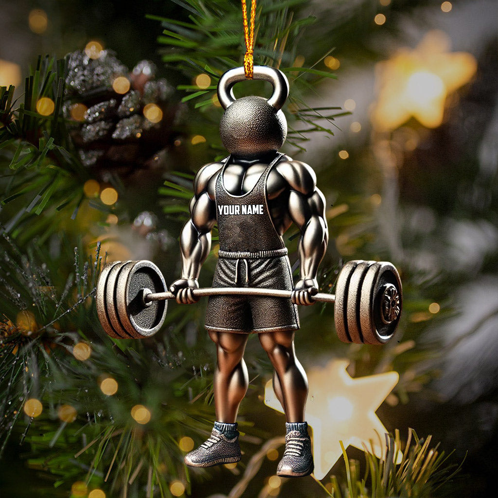 Blisscorners Weightlifter Lover Christmas Ornament, Personalized Ornament2D Flat LM2211