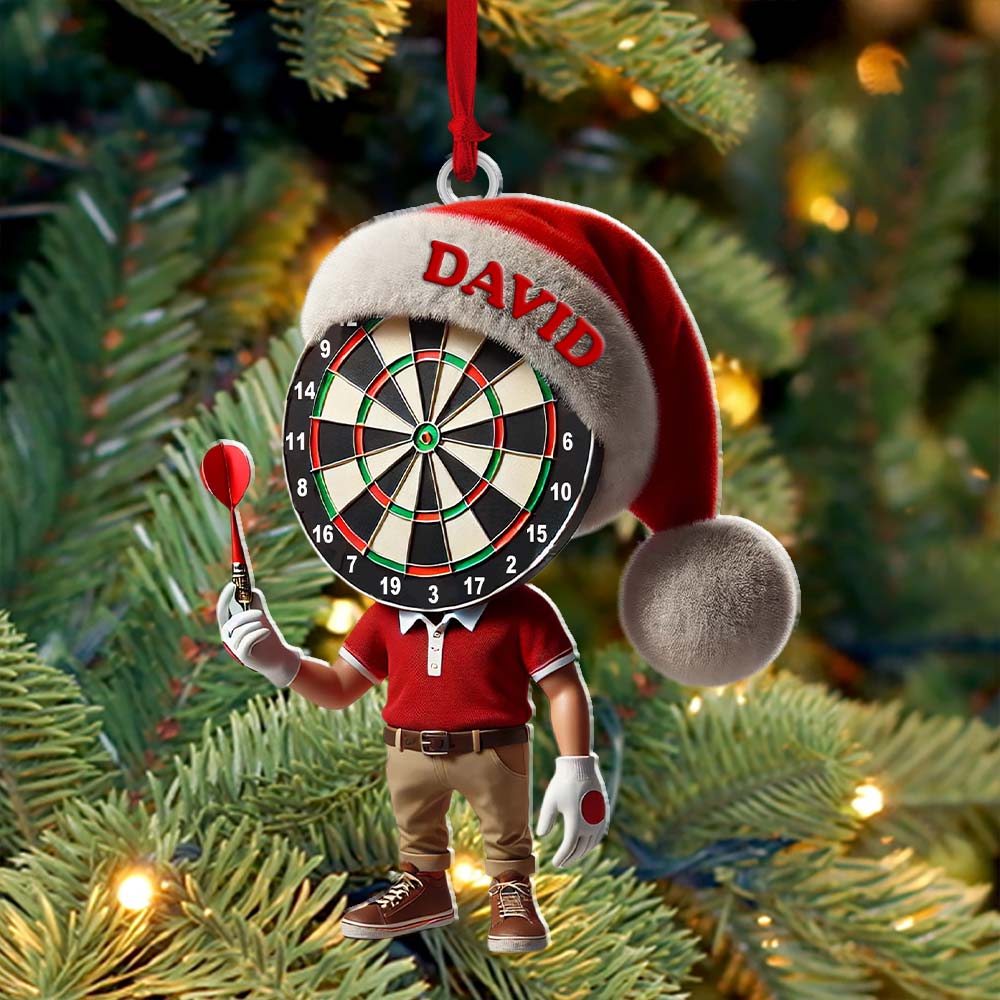 Blisscorners Custom Name Dart Ornament, Christmas Gift Decoration2D Flat LM2211