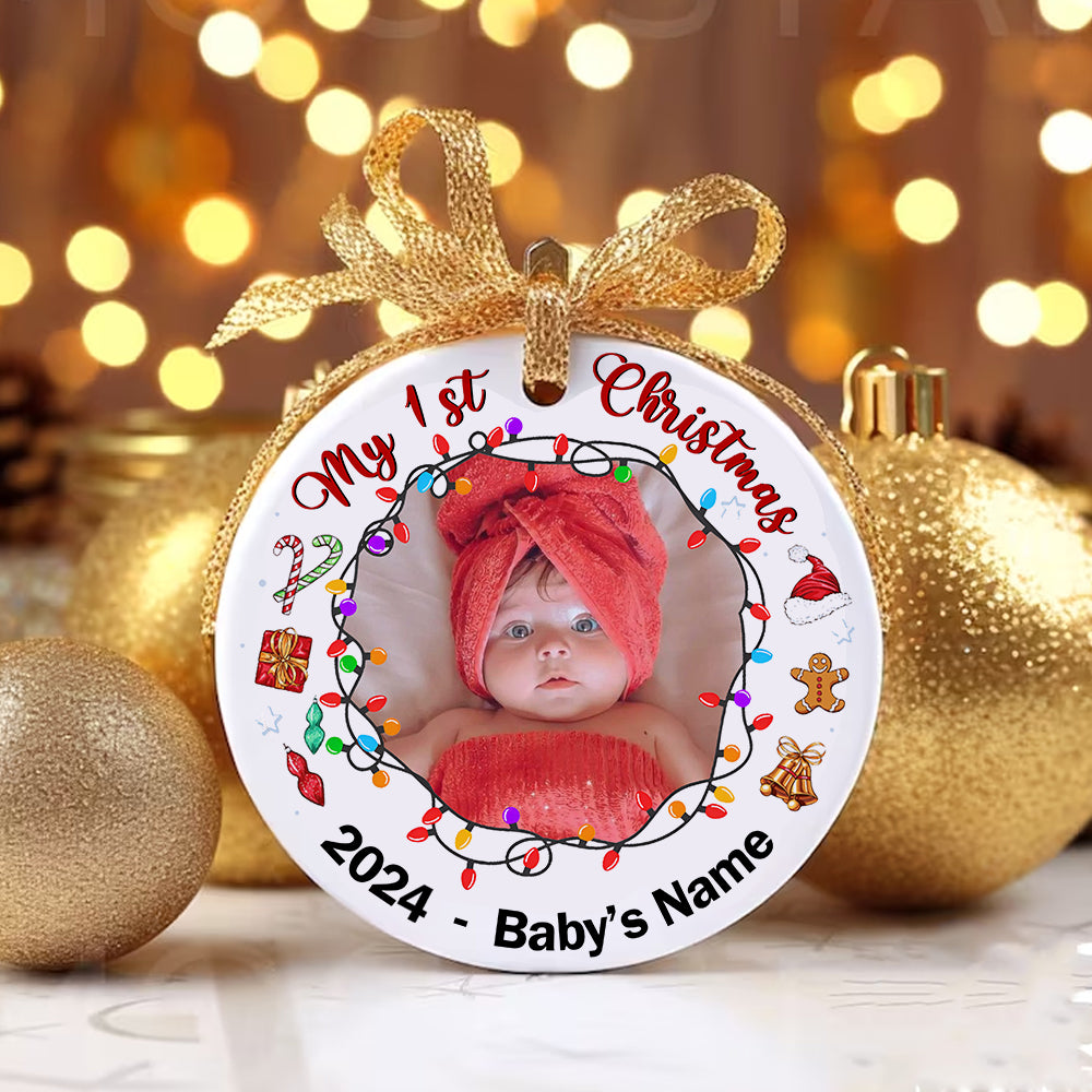 Blisscorners My First Christmas Ornament, Personalized Ornament2D Flat LM2211