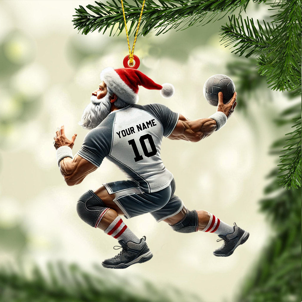 Blisscorners Ball And Santa Home Decor Christmas Ornament, Personalized Ornament2D Flat LM2211