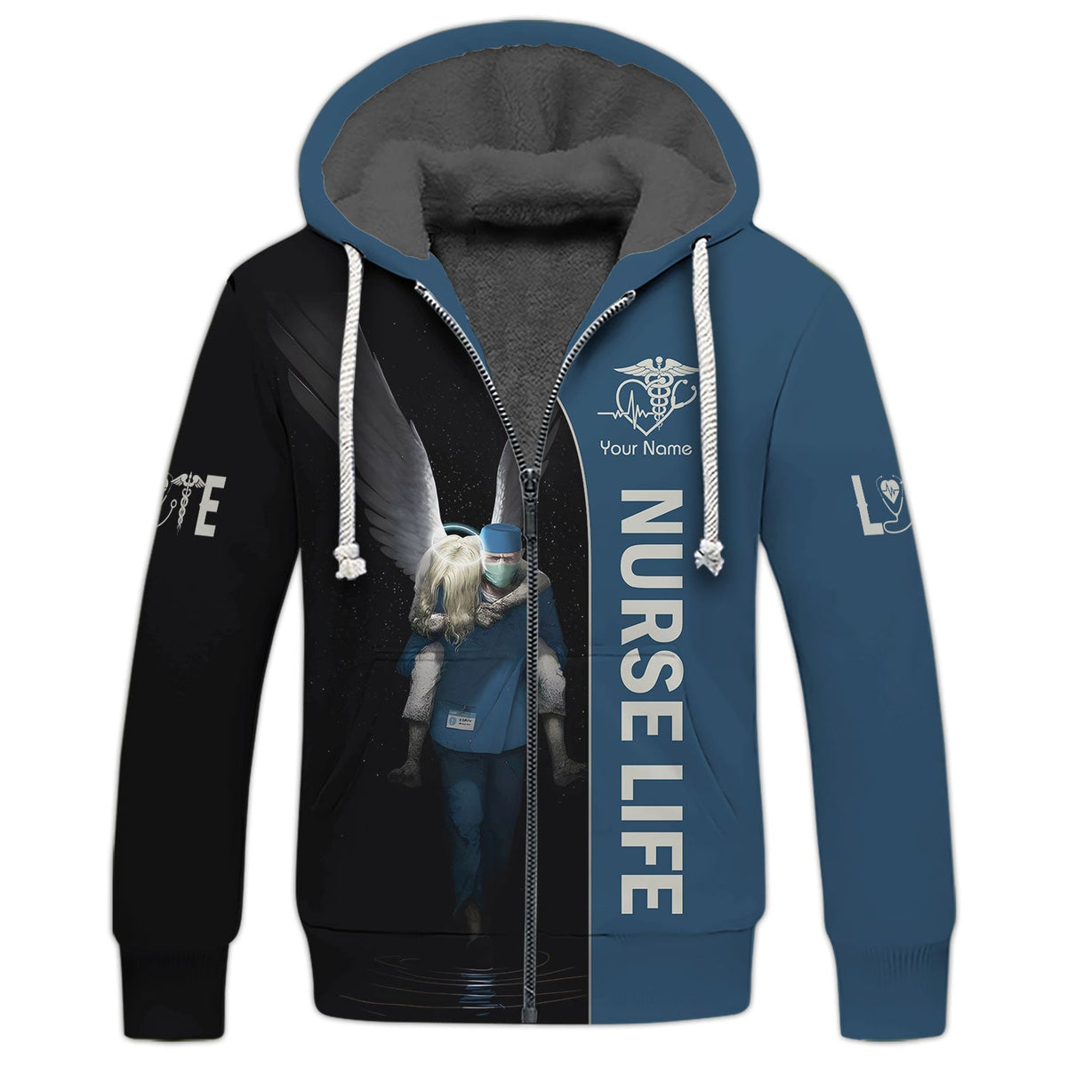 Blisscorners Personalized Nurse Shirt, Angel Wings and Healthcare Hero Tribute