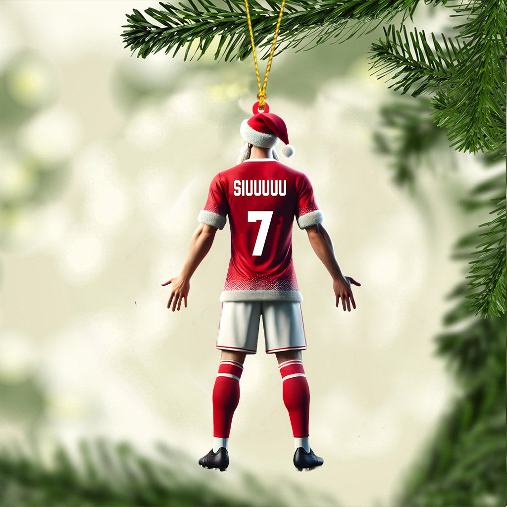 Blisscorners Santa Football Player Keeper Christmas Ornament, Personalized Ornament2D Flat LM2211