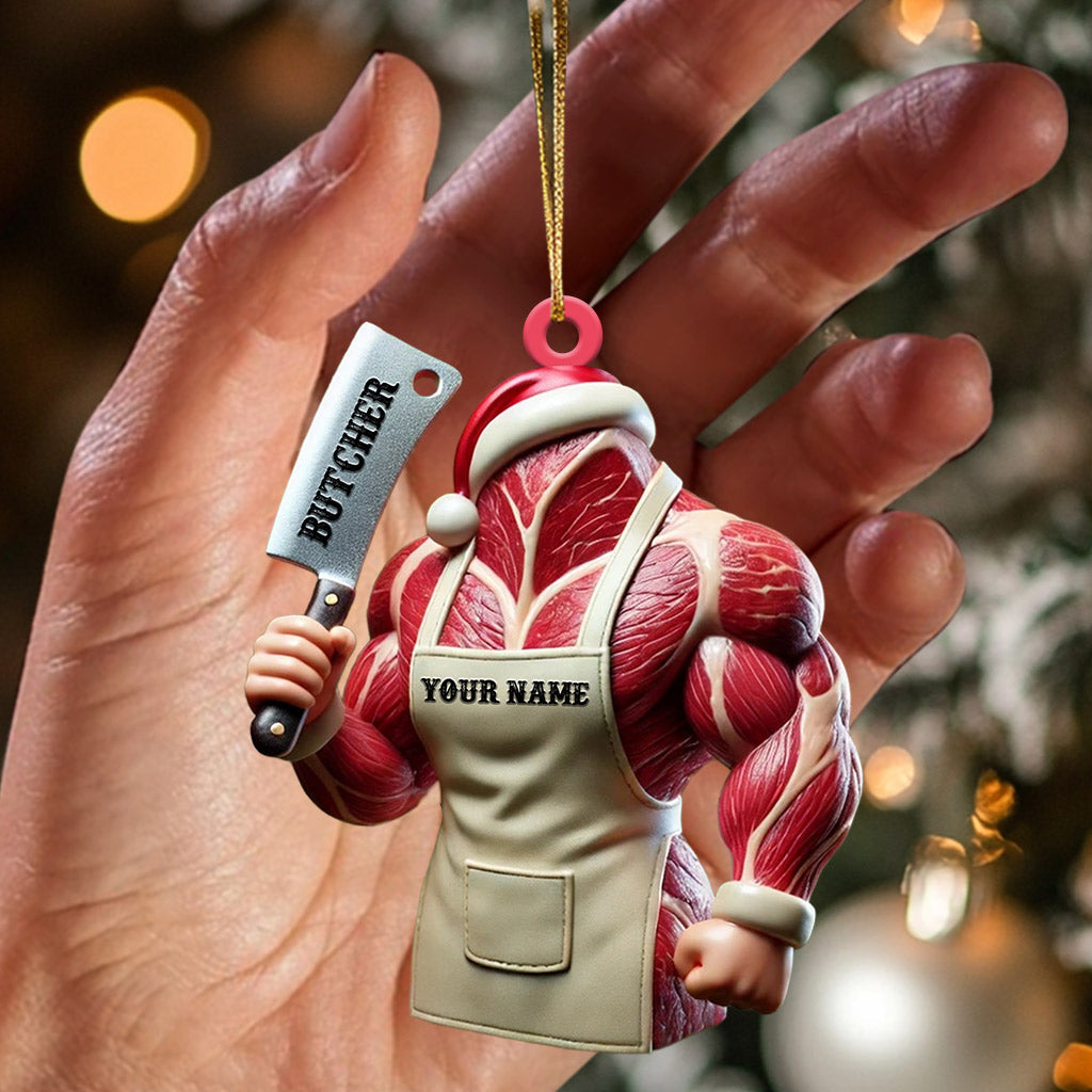 Blisscorners Butcher Christmas Ornament, Personalized Ornament2D Flat LM2211