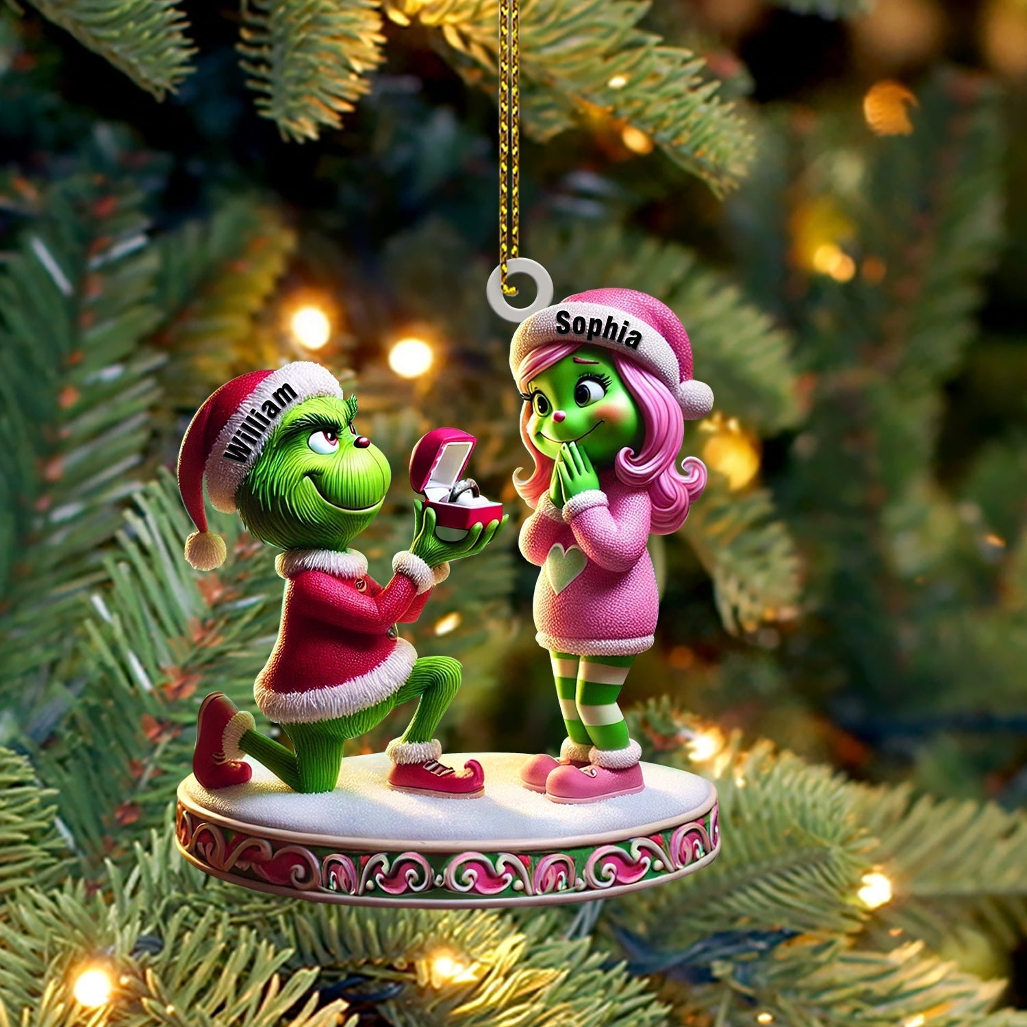 Blisscorners Propose Home Decor Christmas Ornament, Personalized Ornament2D Flat LM2211