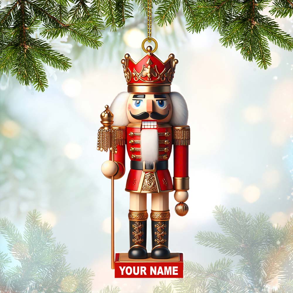 Blisscorners Nutcracker Christmas Ornament, Personalized Ornament2D Flat LM2211