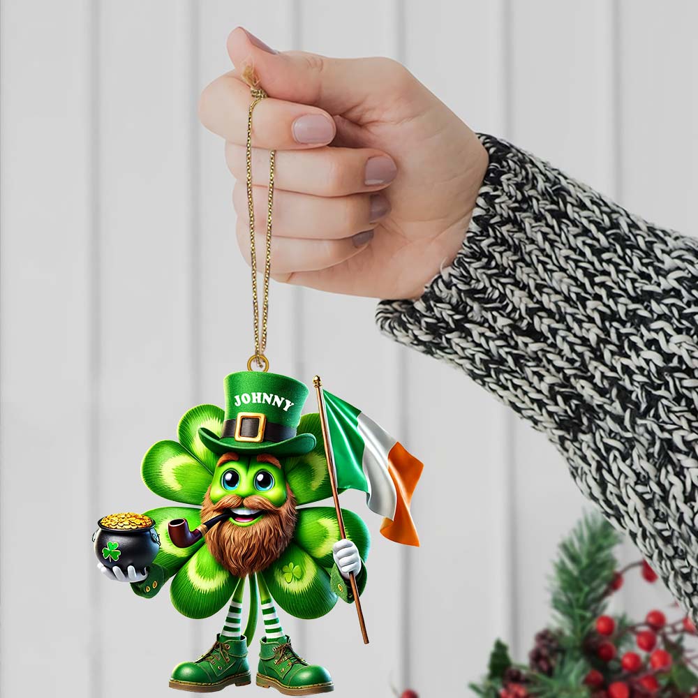 Blisscorners Custom Name Ireland Ornament, Ireland Lover Christmas Gift2D Flat LM2111