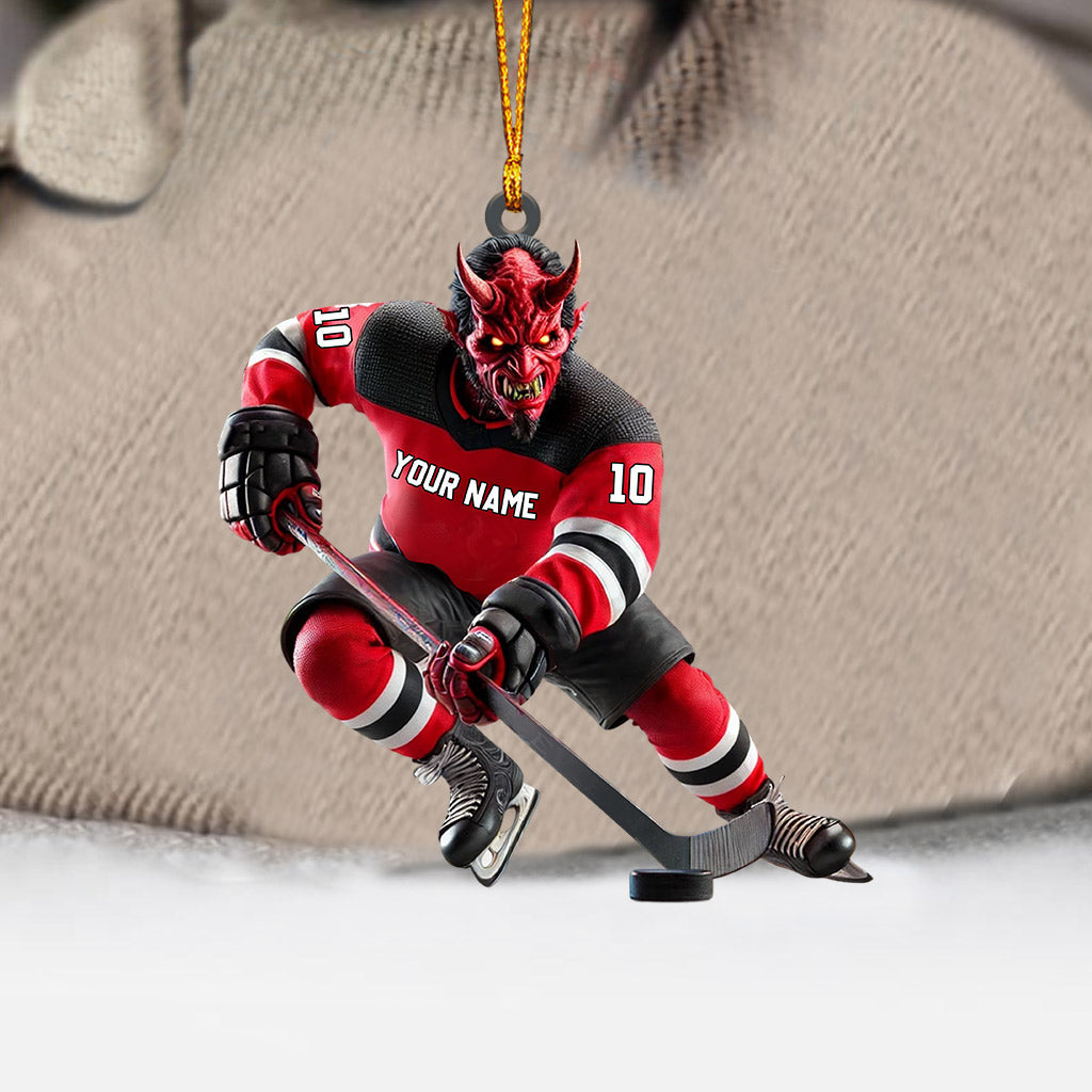 Blisscorners New Jersey Devils Hockey Christmas Ornament, Personalized Ornament2D Flat LM2211