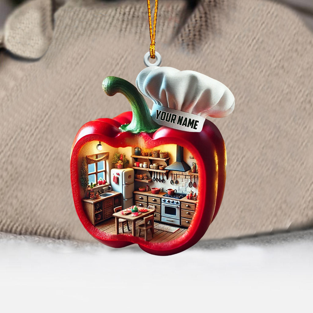 Blisscorners Bell Pepper Christmas Ornament, Personalized Ornament2D Flat LM2211