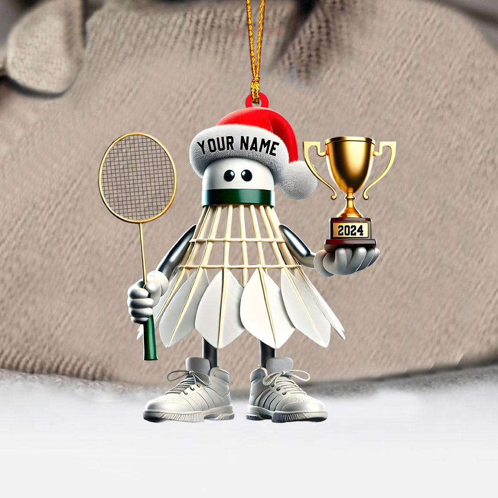 Blisscorners Badminton Champion Decor Christmas Ornament, Personalized Ornament2D Flat LM2211