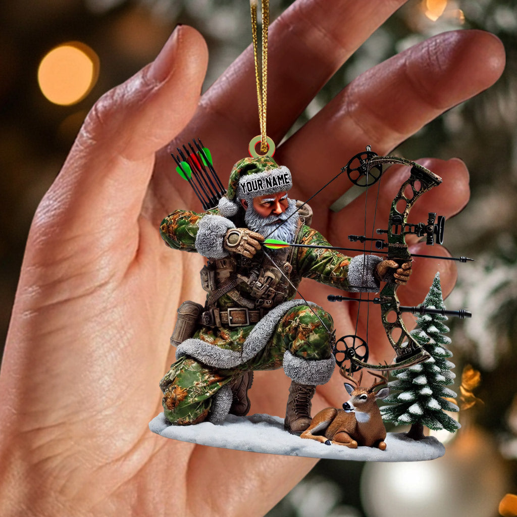Blisscorners Deer Hunter Christmas Ornament, Personalized Ornament2D Flat LM2211