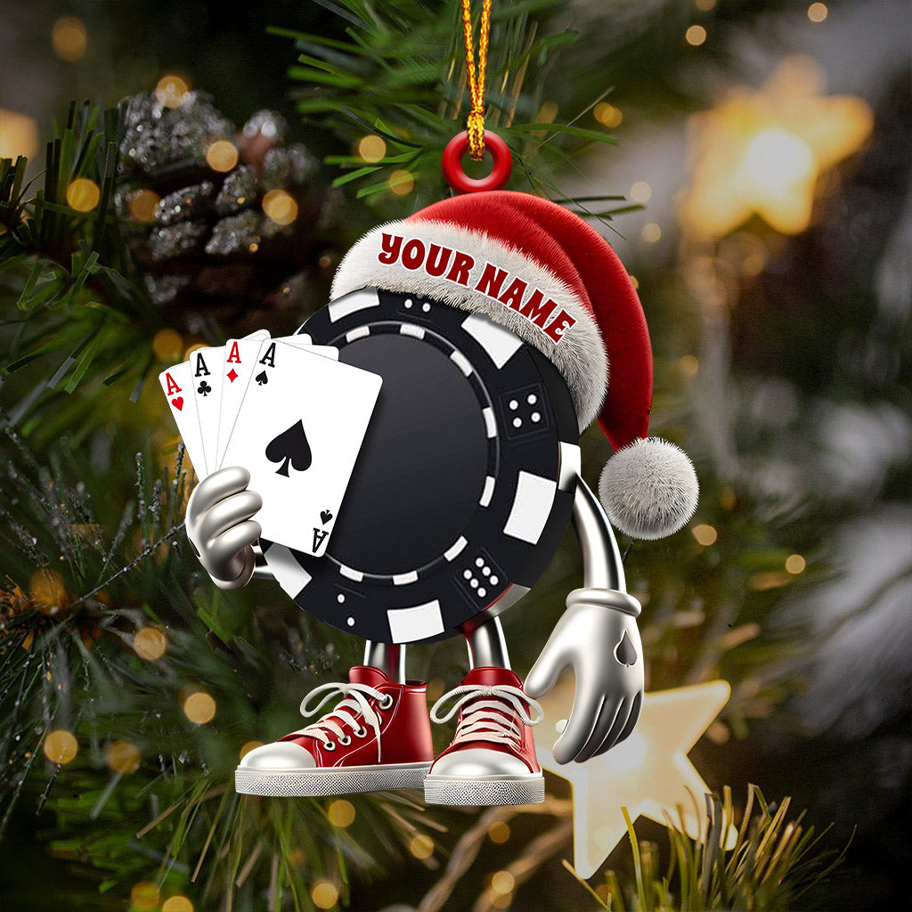 Blisscorners Poker Casino Christmas Ornament, Personalized Ornament2D Flat LM2211