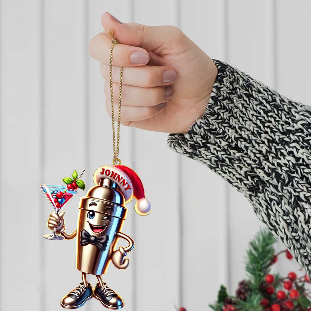Blisscorners Custom Name Barista Ornament, Barista Christmas Decoration2D Flat LM2111