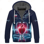 Blisscorners Personalized Nurse Shirt - Heartbeat & Stethoscope Graphic | Comfort Fit Medical Tee