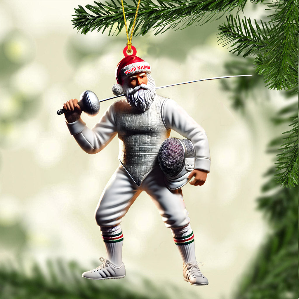 Blisscorners Fencing Christmas Ornament, Personalized Ornament2D Flat LM2211