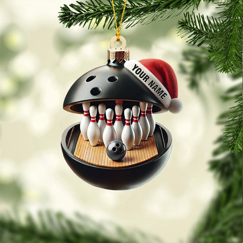 Blisscorners Bowling Lover Christmas Ornament, Personalized Ornament2D Flat LM2211