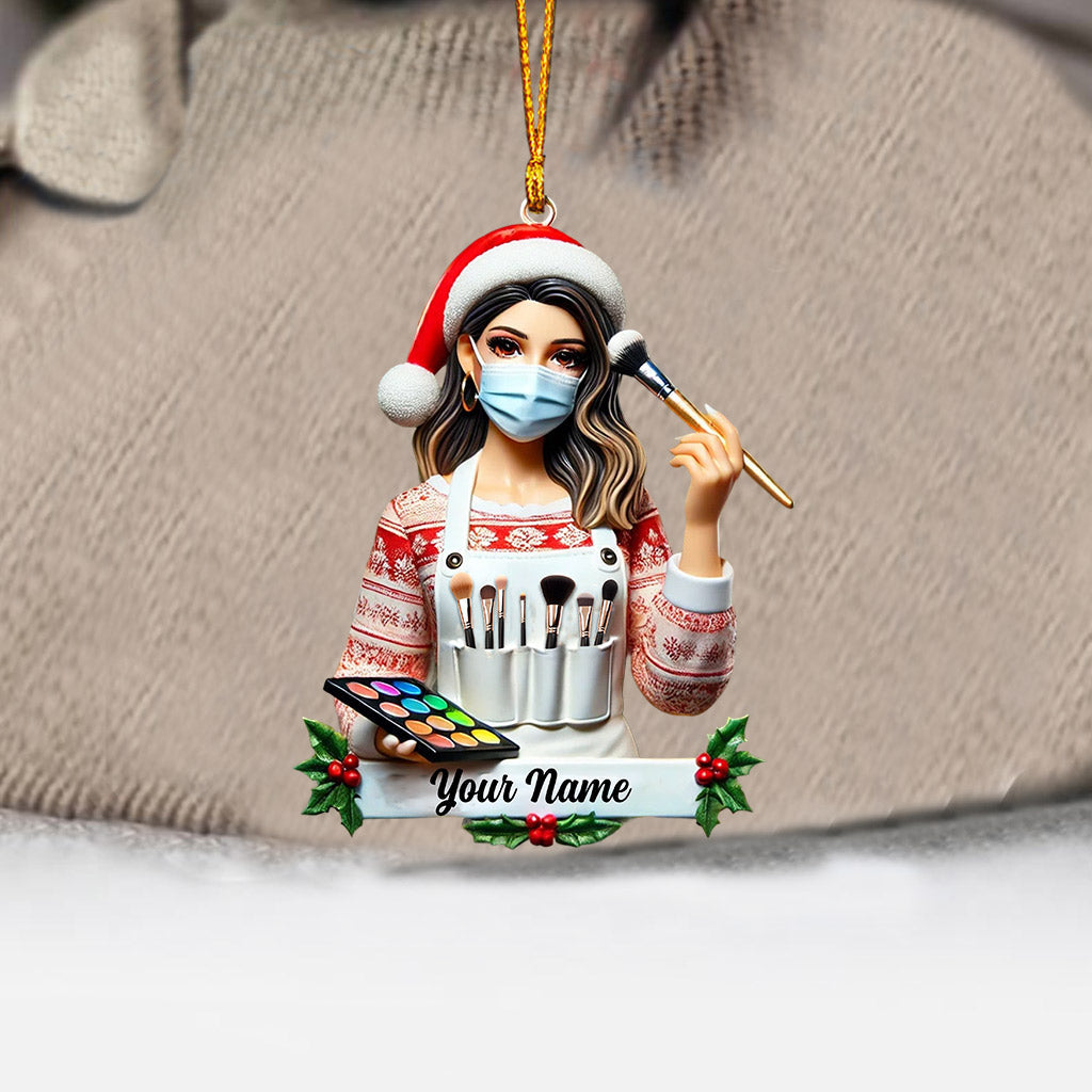 Blisscorners Makeup Artist Christmas Ornament, Personalized Ornament2D Flat LM2211