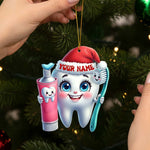 Blisscorners Beautiful Teeth, Home Decor, Christmas Ornament, Personalized Ornament2D Flat LM2111