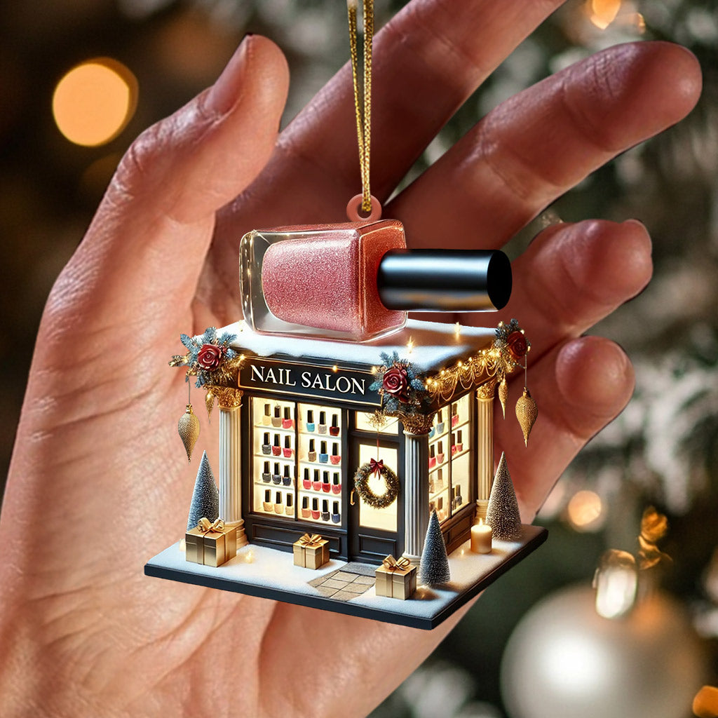 Blisscorners Nail Salon Christmas Ornament, Personalized Ornament2D Flat LM2211