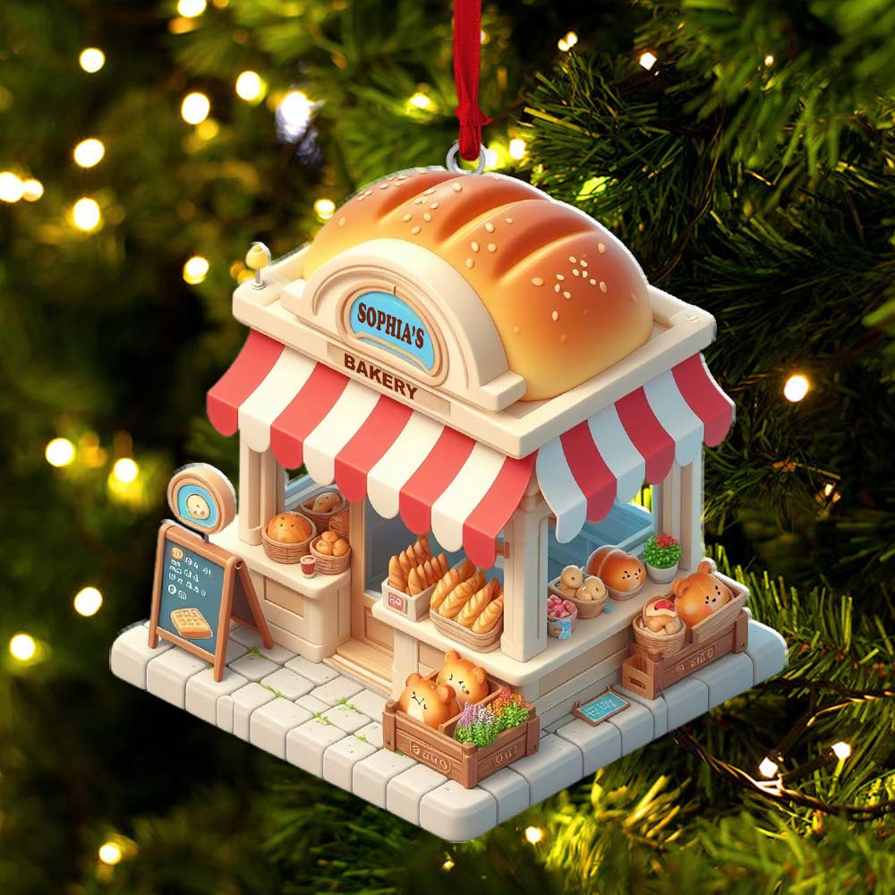Blisscorners Bread Bakery Christmas Ornament, Personalized Ornament2D Flat LM2211